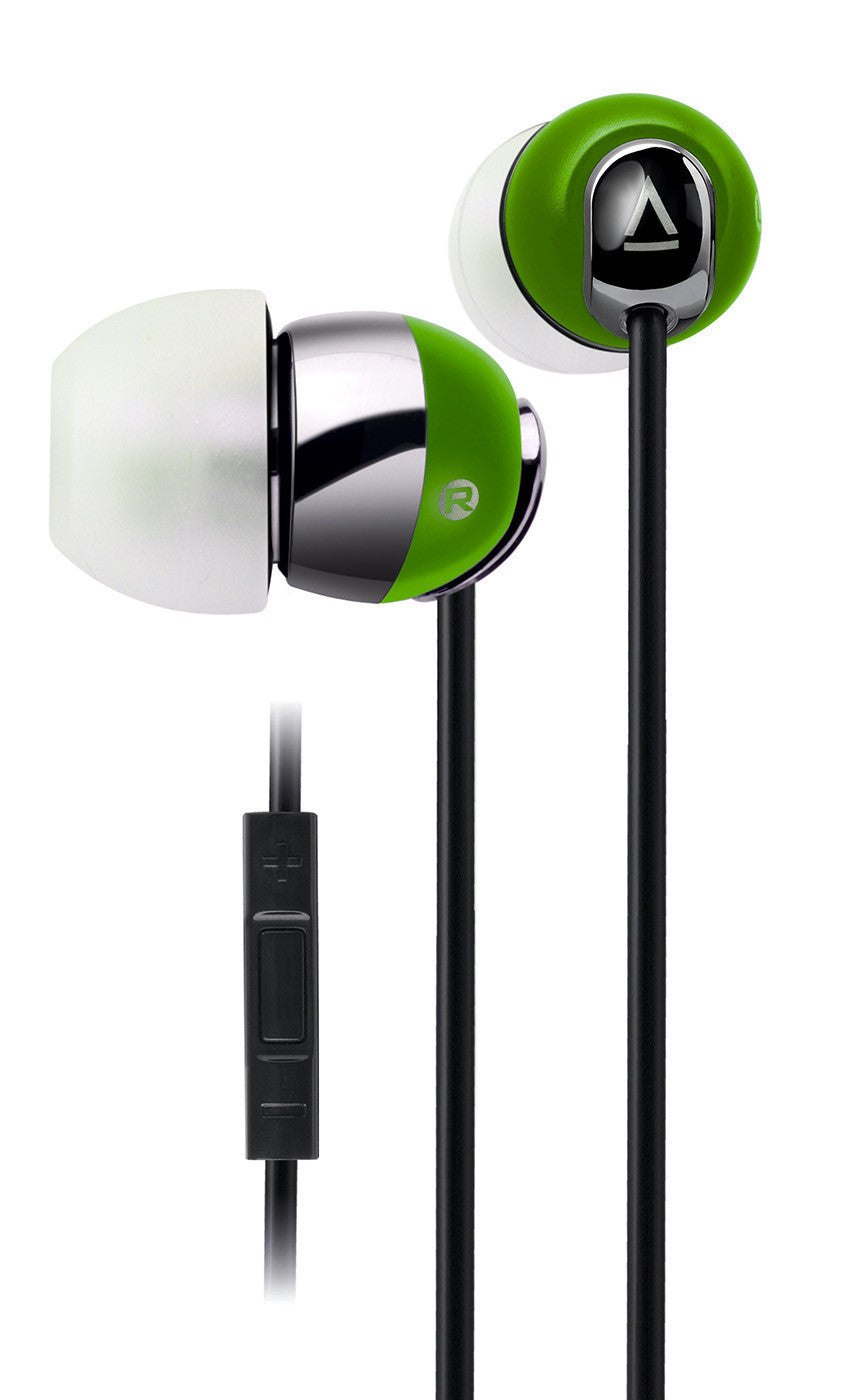 Creative HS660I2 iOS Smartphone Headset - Tilt Pipe Acoustic Chamber, Noise Isolation, 3 Sets Of Earbus (S/M/L), In-Line Audio/Phonecall Controller, 3.5mm Connector - Green