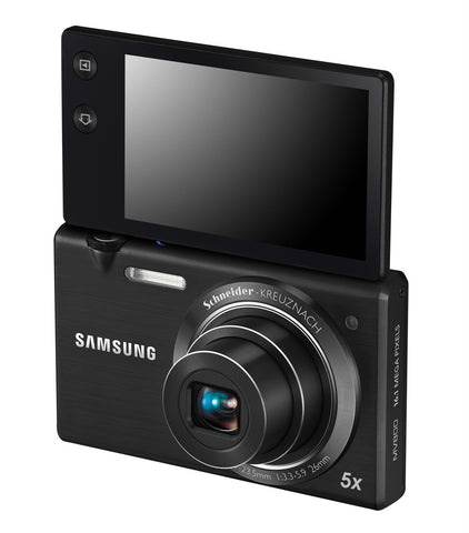 Samsung MV800 - 16.1 MP, F2.5 Bright lens, DIS (Digital Image Stabilisation), 3.0" (7.5cm) QVGA Movable Display, TTL Auto Focus (Multi, Centre, Face Detection, Object Tracking)
