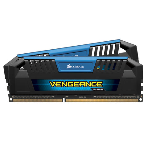 Corsair Vengeance Pro Memory - 8GB Dual Module Kit, 2x 4GB, DDR3-1600 240-Pin Gaming Memory, Vengeance Pro Heat Sink, CL9-9-9-24 Timing, 1.5V - Blue Heat Sink