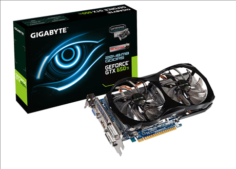 Gigabyte nVidia GeForce GTX650Ti - GV-N65TOC-2GI -2048MB GDDR5, 128-Bit Memory Bus, PCI Express 3.0(x16) Connections : 1x D-SUB, 2x Dual-Link DVI-D, 1x HDMI Core: 1032MHz / Memory: 5400MHz , , DirectX 11, Dual-Slot, Fan,Heatsink