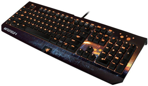 Razer Blackwidow Ultimate Battlefield 4 Edition - Backlit Mechanical Keys, 50g Activation, Synapse 2.0, 10 Key Rollover, USB & Mic/HS Jacks, Macro Programming, Game Mode
