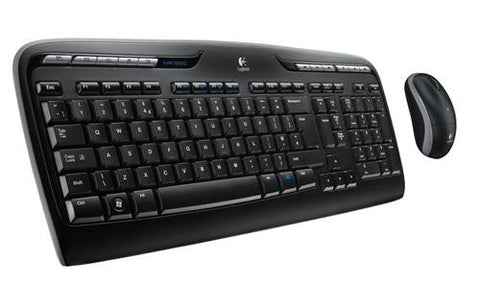 Logitech MK320 Wireless Desktop - Sleek Ergonomic Keyboard, Compact Design, Soft Press Keys, Sculpted Mouse, Hot Keys, Long Battery Life, Wireless Receiver, USB