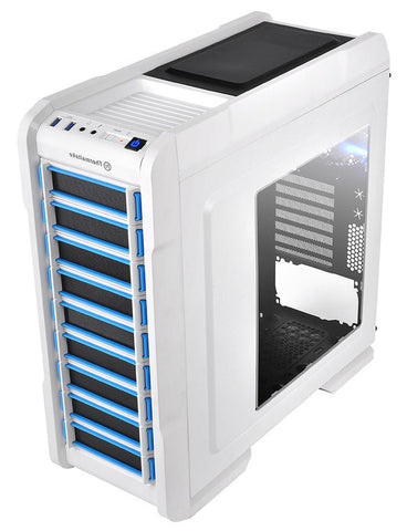 Thermaltake Chaser A31 Gaming Chassis White - ATX Mid Tower - 2x USB 3.0 Superspeed Ports, Bottom-placed PSU design, Transparent Side Panel Window, Tooless Design, Advanced Cable Management Feature,  Drive Bays: 5.25" x3, 3.5" x6, 2.5" x1, Fans: 1x 120mm