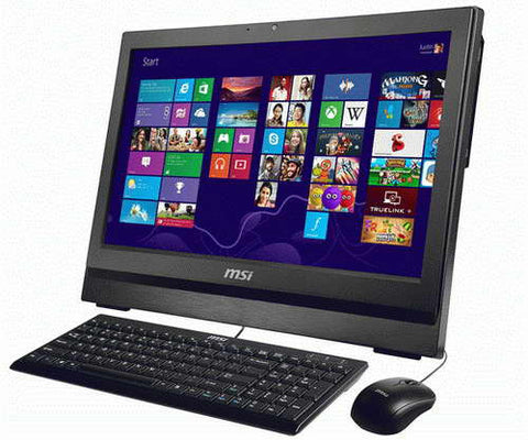 MSI WINDTOP AP2021 Black - Intel Pentium G2020 2.9GHz, 4GB DDR3 1333MHz Memory (1x 4GB), 500GB 5400RPM 2.5" SATA HDD, 8x DVD Super Multi Writer
Intel H61 Chipset, Integrated Intel HD Graphics, 20" 1600x900 Multi-Touch LCD, 1MP Webcam, Gigabit LAN, Wireles