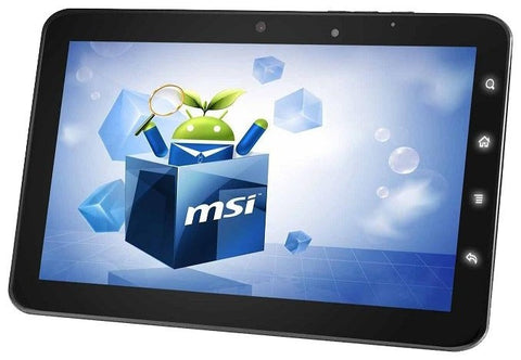 MSI Enjoy 71 Tablet - Dual Core AML8726-MX 1.5GHz CPU, 1GB DDR3 Memory, 8GB ROM Storage, 7" LED 1024x600 IPS Panel, Wireless LAN 802.11 b/g/n @ 300Mbps, 0.3MP Front Cam + 2MP Rear Cam, Mini-HDMI, Micro USB, Mirco-SD, 3.5mm headphone jack, G-Sensor Acceler