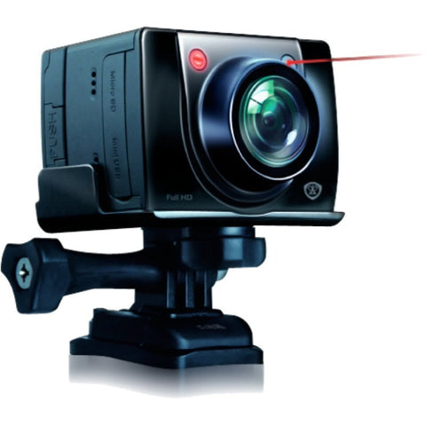 Prestigio 1080p FULL HD 1920*1080 30-60fps car video recorder with 2.0"  TFT LCD  Black, 4x Digital zoom, 4GB Micro-SD included, 5.0MPx recording, Waterproof up to 60m, Laser Designator, 170 Degree vieweing angle, Remote Control, Following included : Wate