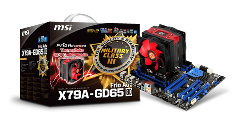 MSI Intel X79A-GD65 8D X79 Chipset, Socket 2011, Core i7 Support, DDR3 Up To 2400MHz(OC), Quad Memory Channel, 8x DIMM slots, (MAX 128GB)
5x PCI-E x16 (3x Gen 3.0 / 2x Gen 2.0), 1x PCI-Ex1, 4x SATA II, 4x SATA III, 12x USB 2.0, 4x USB 3.0, 3-Way NVIDIA SL