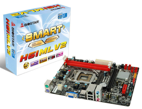 Biostar Intel H61 DDR3-1333/1600Mhz 16GB, VGA, Integrated Video : By CPU Model, Sound, Lan, Sata, Usb, Pci-E 3.0, LGA-1155,