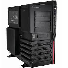 Thermaltake Level 10 GT Black Gaming Chassis - Full Tower: FrontSpeed 2, PitStop 5, VGA TripleMax 37, QuadFan, Triple ColourShift, CableClear, S.S.S., CoolFlux
Drive Bays: 5.25" x4, 3.5" / 2.5" x5 Fans: 1x 200mm Front, 1x 140mm Rear, 1x 200mm Top, 1x 200m