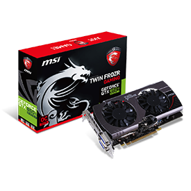 MSI nVidia GeForce GTX650 Ti Boost Edition PCI-Express x16 3.0, GDDR5 2GB, 192-Bit, GPU:1033MHz (1098MHz Boost) / Mem:6008MHz, DVI x2, HDMI x1 DP x1, DirectX 11
Dual Slot ATX, MSI Afterburner, Propeller Blade Technology, PhysX by NVIDIA, 3D Vision Ready,