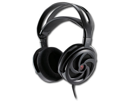 Thermaltake eSports Shock Spin Series Headset - 3.5mm, 50mm Neodymium Speaker, Oversized with Bass Enhancement, Ergonomic Cushion, Mic - Black