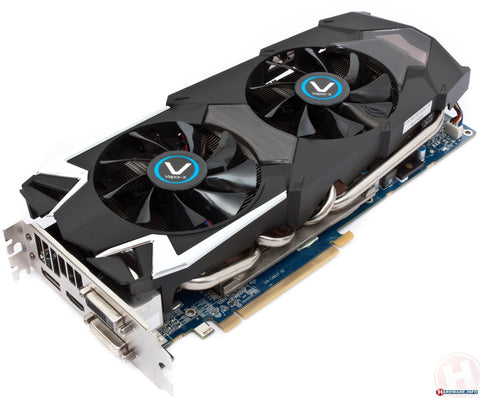 Sapphire AMD Radeon HD 7970 Vapor-X PCI-Express x16 3.0, GDDR5 3GB, 384-Bit, GPU:1000MHz (Boost: 1050MHz) / Mem:6000MHz, DVI x2, HDMI x1, Mini DisplayPort x2, DirectX 11
Dual Slot ATX, Vapor-X Cooling, Black diamond choke, AMD Avivo HD, AMD PowerTune, HD3