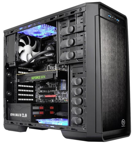 Thermaltake Urban S21 Gaming Chassis Black - ATX Mid Tower - 2x USB 3.0 Superspeed Ports, Bottom-placed PSU design, Small Side Panel Window, Tooless Design, Advanced Cable Management Feature,  Drive Bays: 5.25" x3, 3.5" x6, 2.5" x1, Fans: 1x 120mm Rear +